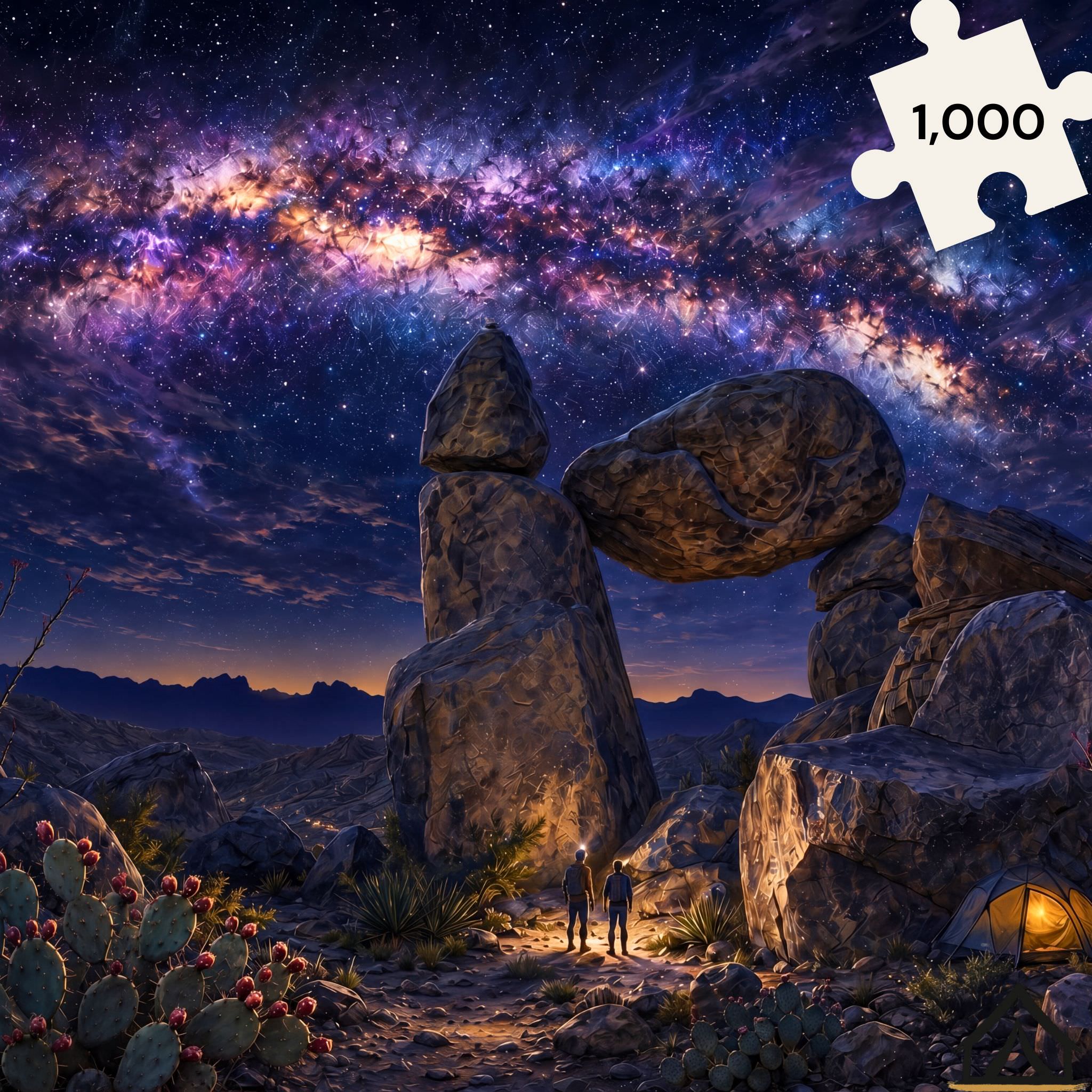 Big Bend National Park night sky jigsaw puzzle — Milky Way over Balanced Rock — 1,000 piece fine art