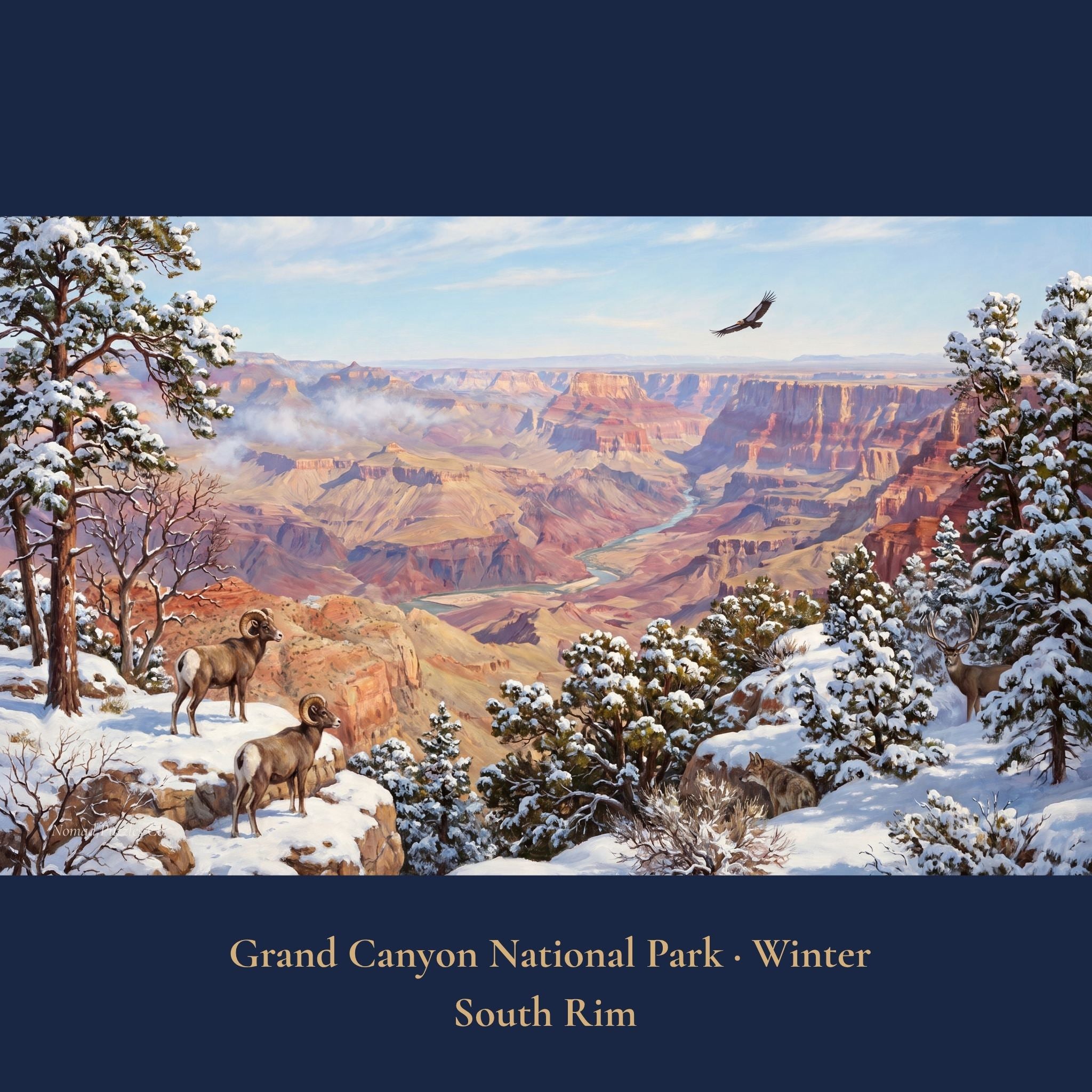 Grand Canyon Winter 1000-Piece full artwork layout