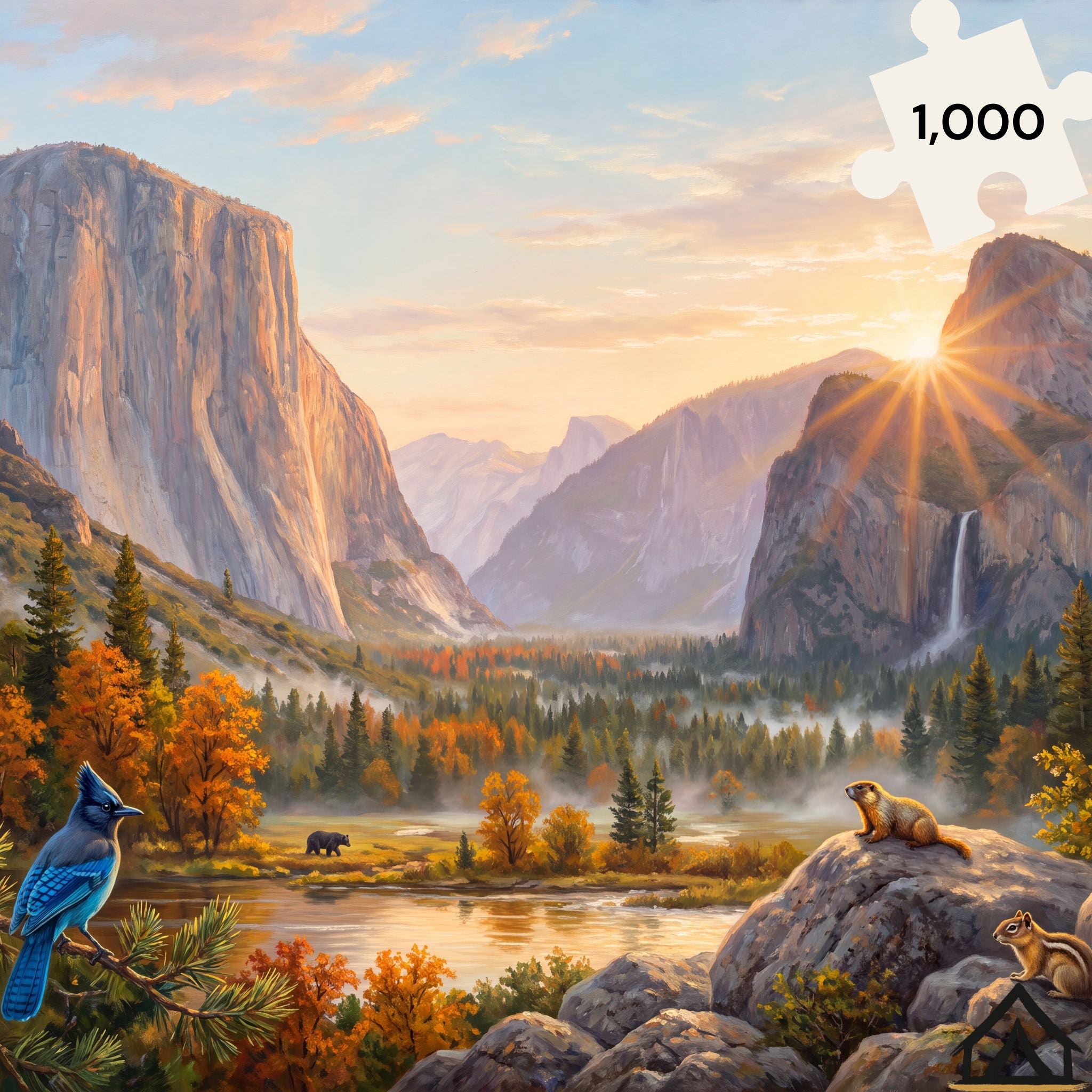 Yosemite National Park El Capitan sunrise jigsaw puzzle 1000 pieces