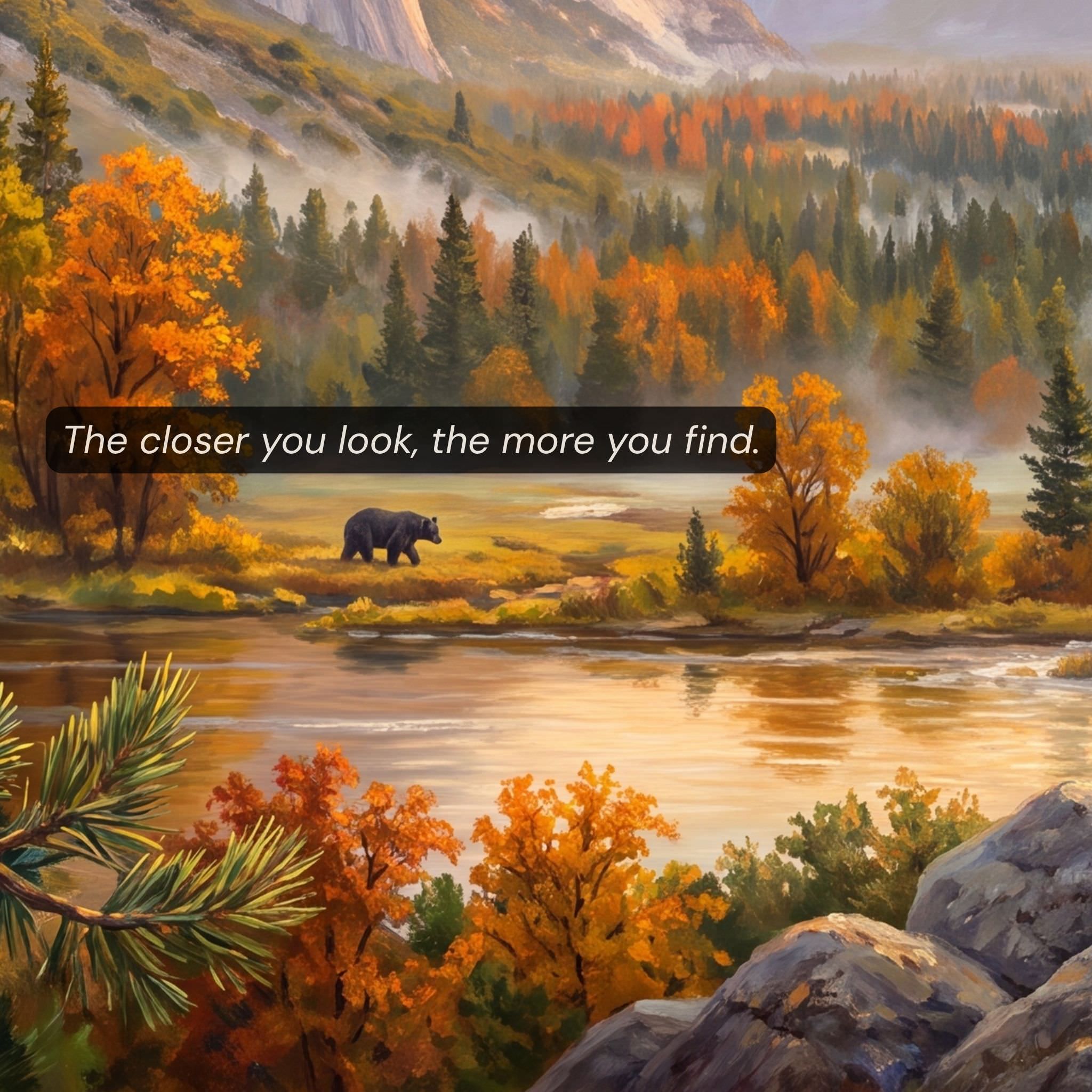 Close-up detail of Black Bear in Yosemite Valley puzzle pieces