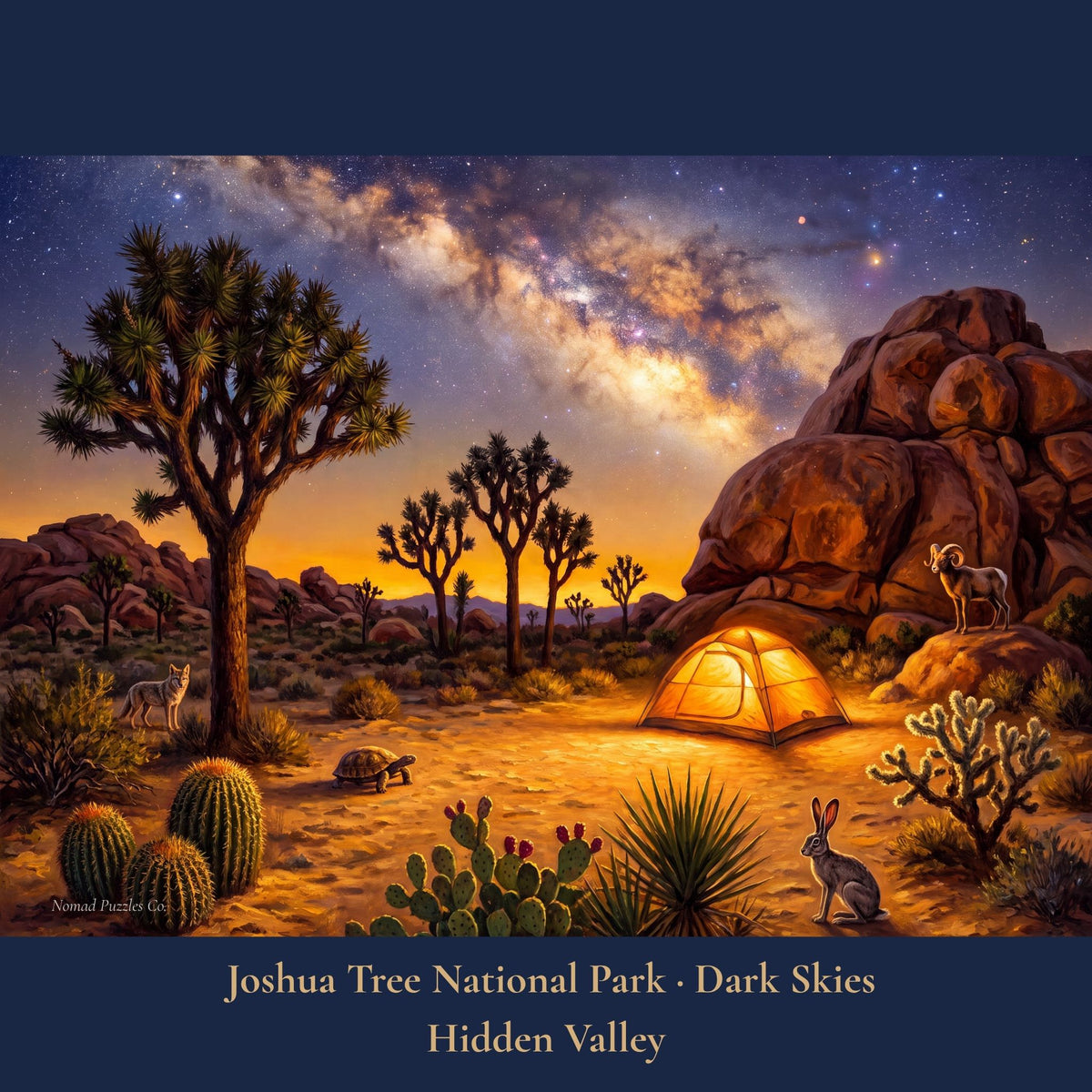 Joshua Tree National Park Standard Edition puzzle — Dark Skies Hidden Valley full Milky Way composition