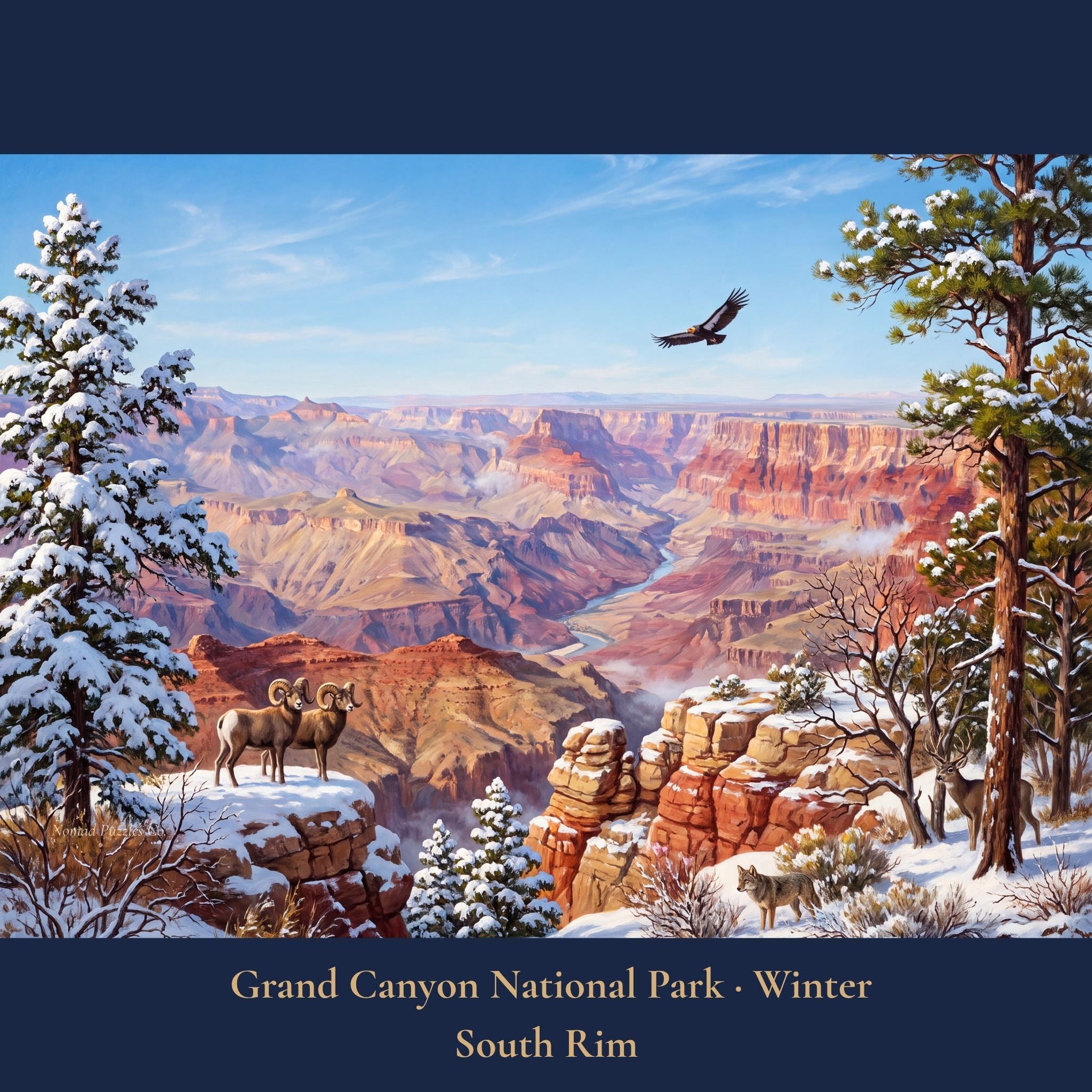 Grand Canyon Winter 1000-Piece full artwork layout
