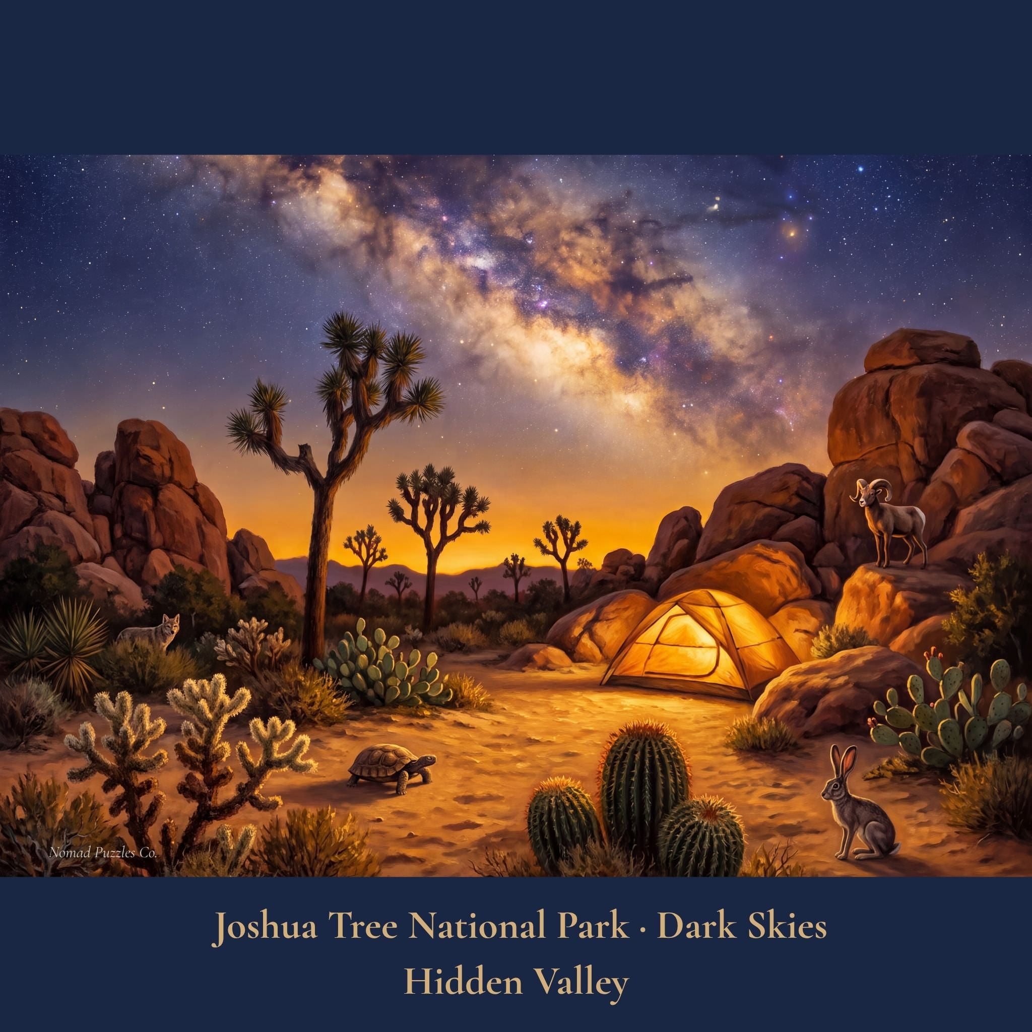Joshua Tree National Park Standard Edition puzzle — Dark Skies Hidden Valley full Milky Way composition