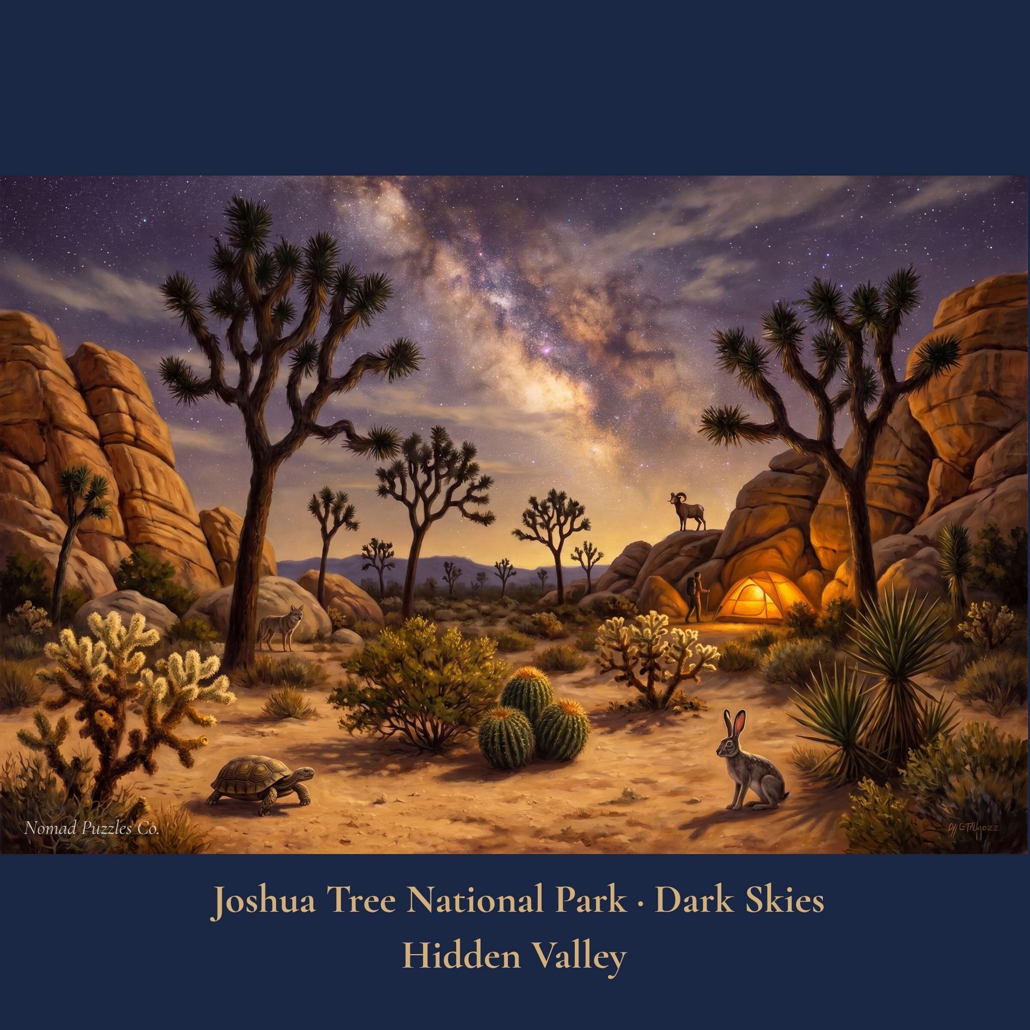 Joshua Tree National Park Standard Edition puzzle — Dark Skies Hidden Valley full Milky Way composition