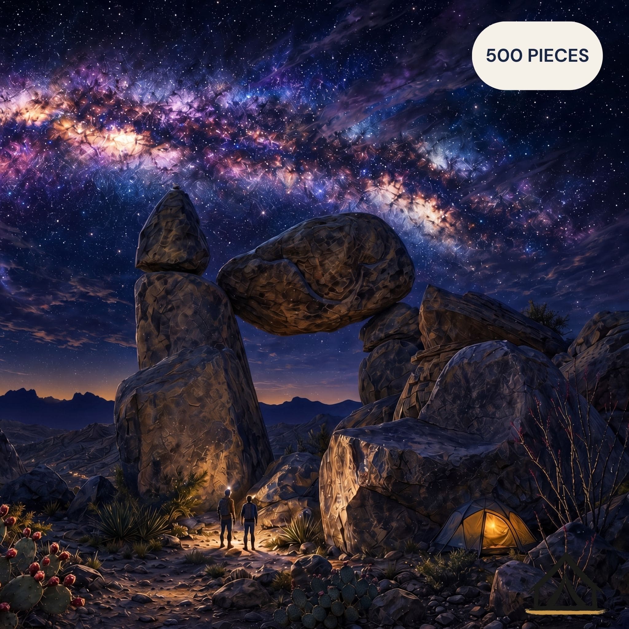Big Bend National Park night sky jigsaw puzzle — Milky Way over Balanced Rock — 500 piece fine art